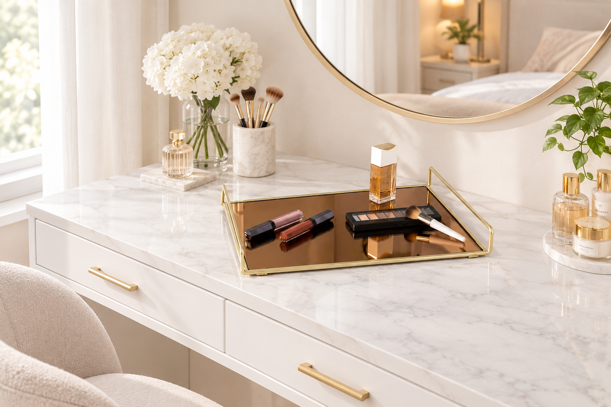 Gold Classic Mirror Tray