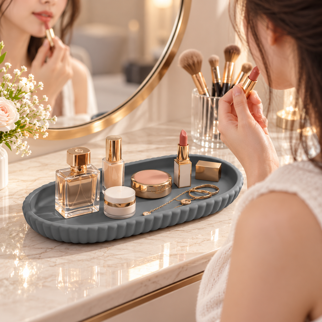 Ribbed Vanity Tray