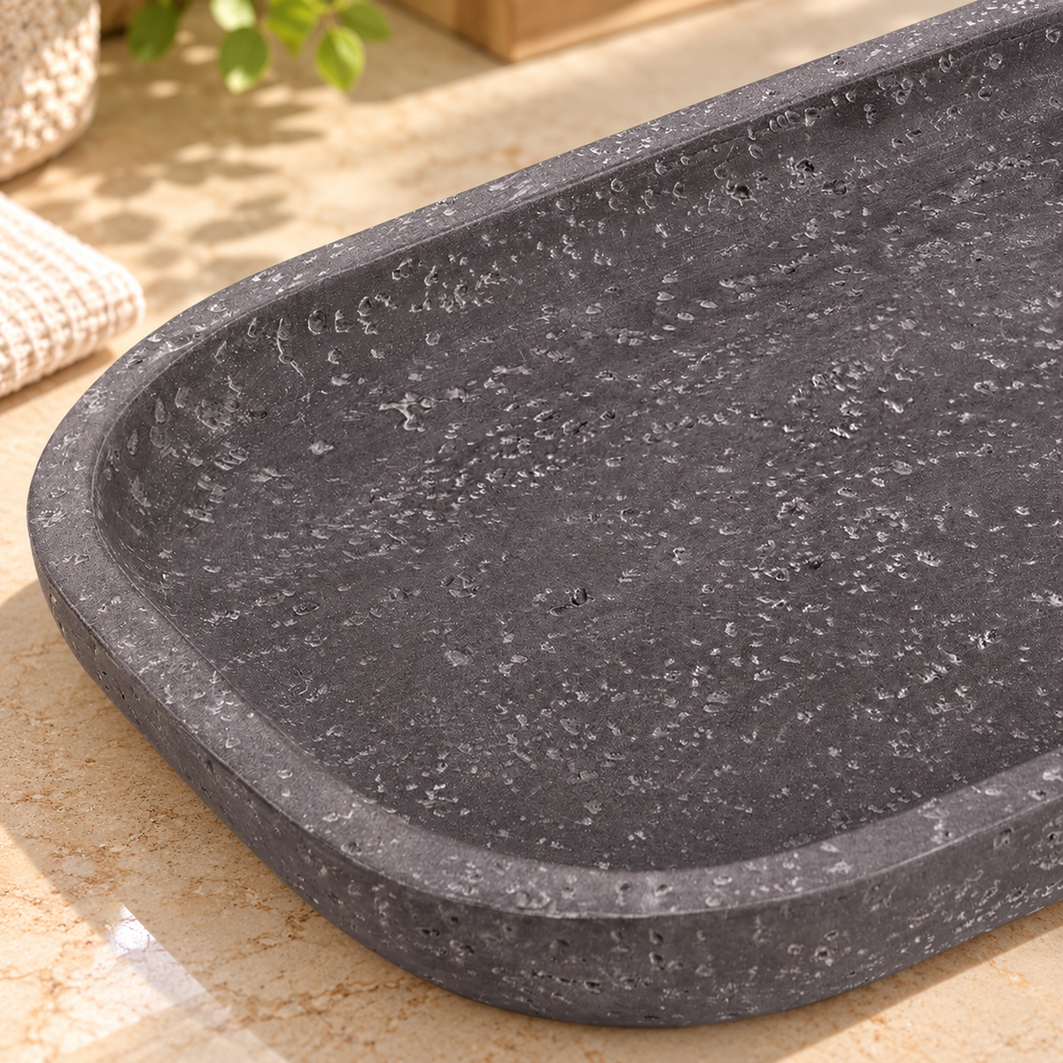 Faux Stone Vanity Tray
