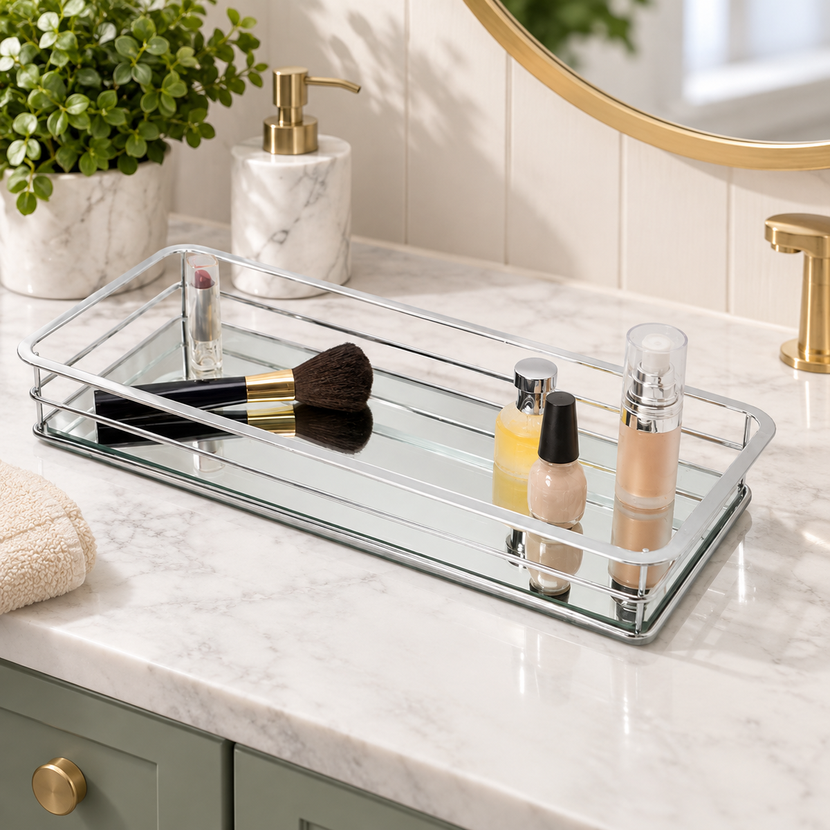 Chrome Vanity Tray