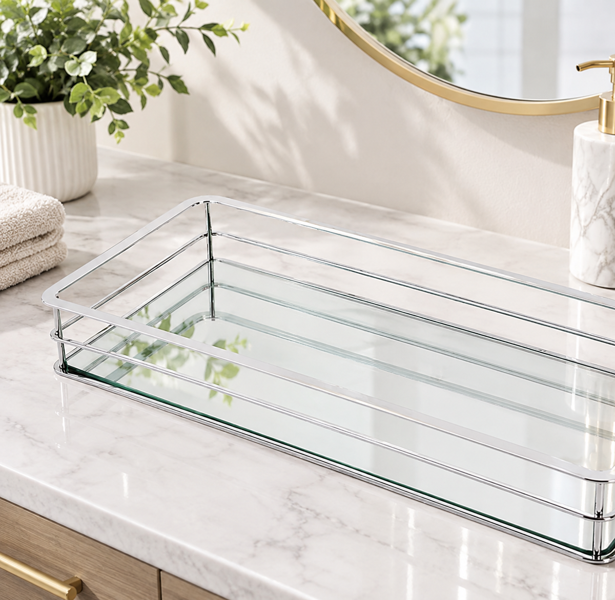 Chrome Vanity Tray