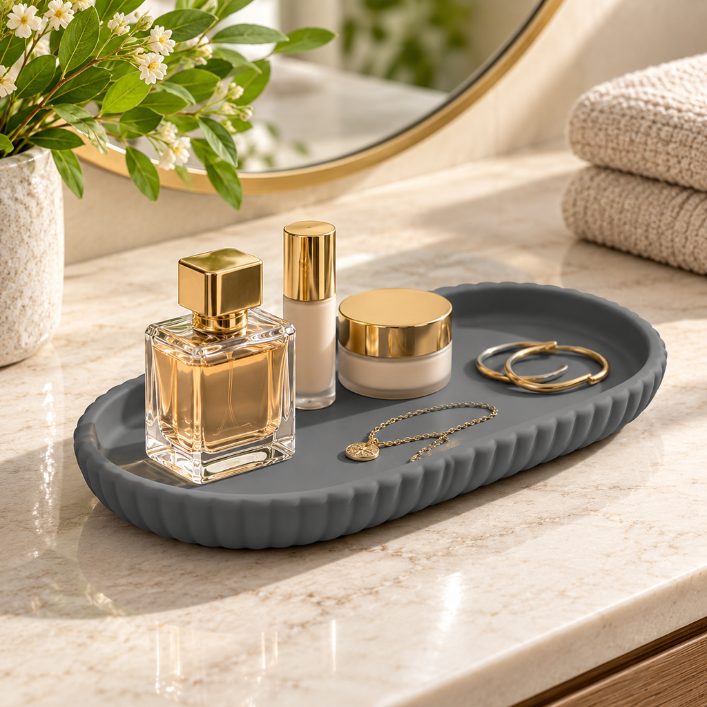Ribbed Vanity Tray